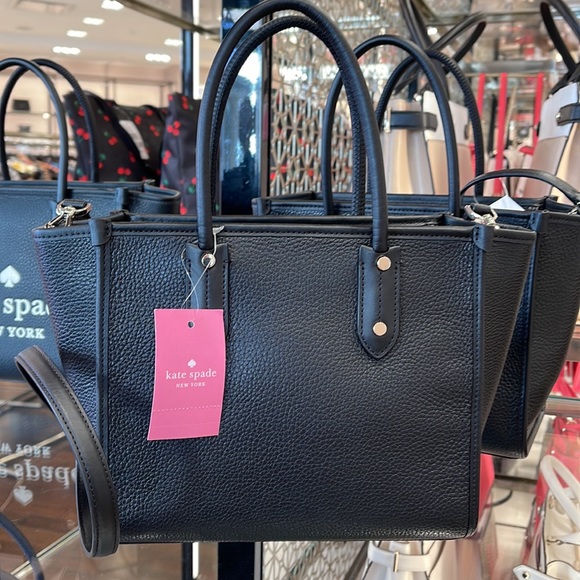 Kate Spade Pebbled Leather Small Tote Black - Picture 7 of 10